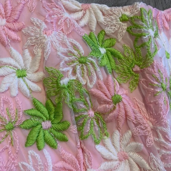 Vintage Ladies Union Floral Hand Embroidered Dress S - Picture 13 of 13